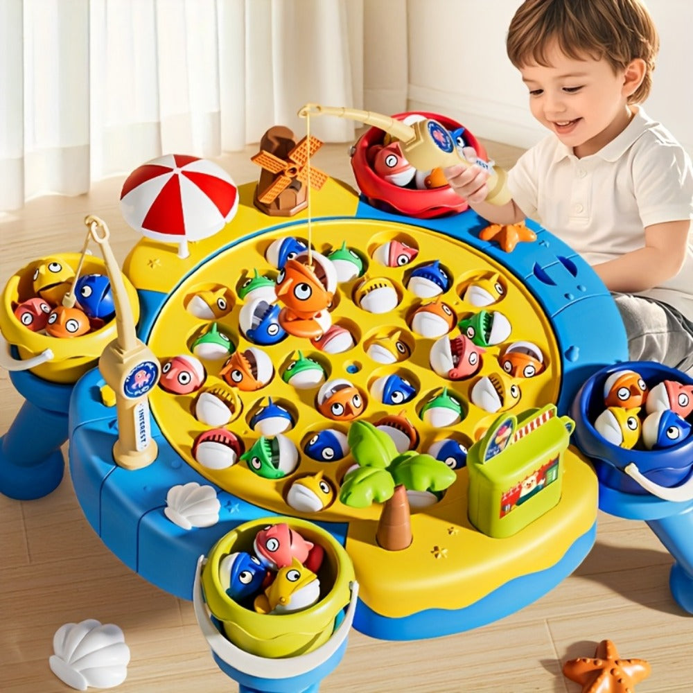 Magnetic Fishing Game for Kids 66 Pieces, Ocean Fishing Toy Set with Rods for Toddlers Ages 3 4 5 6
