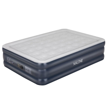Air Mattress with Built-In Pump, 18'' Self-Inflating Portable Air Bed for Home, Camping & Travel