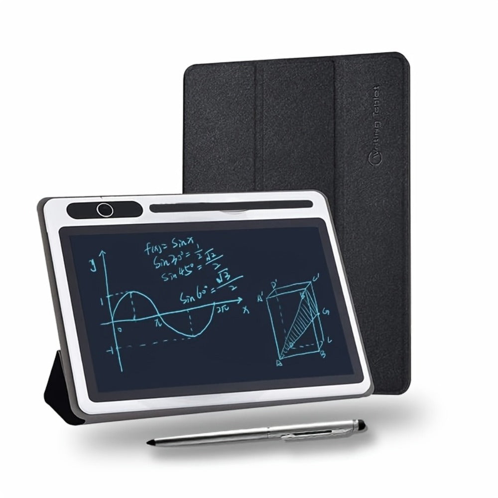 10.1-Inch Pink LCD Writing Tablet with Folding Protective Case, Stand Position and Included Stylus