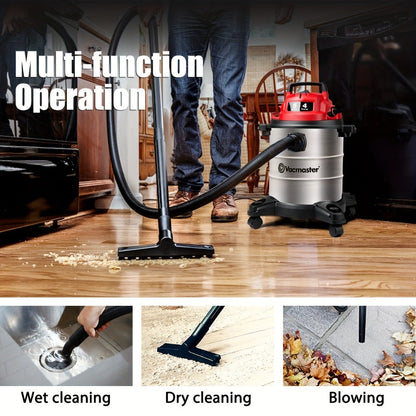 Wet Dry Vacuum Cleaner Shop Vac Stainless Steel 5 or 8 Gallon with Blower Function Powerful for Entryways, Bedrooms and Living Spaces