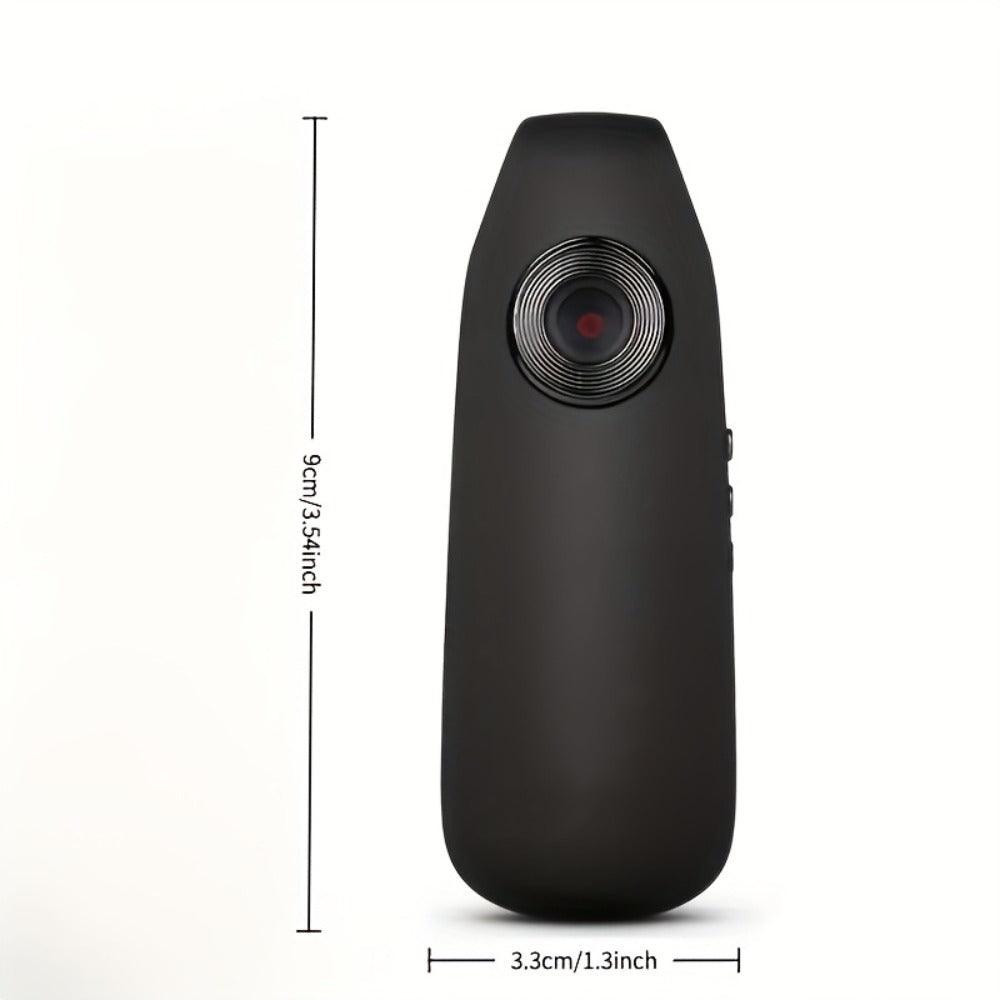 1080P Clip-On Body Camera with 130-Degree Wide-Angle Marking, Photo, Video and Cyclic Recording Controls