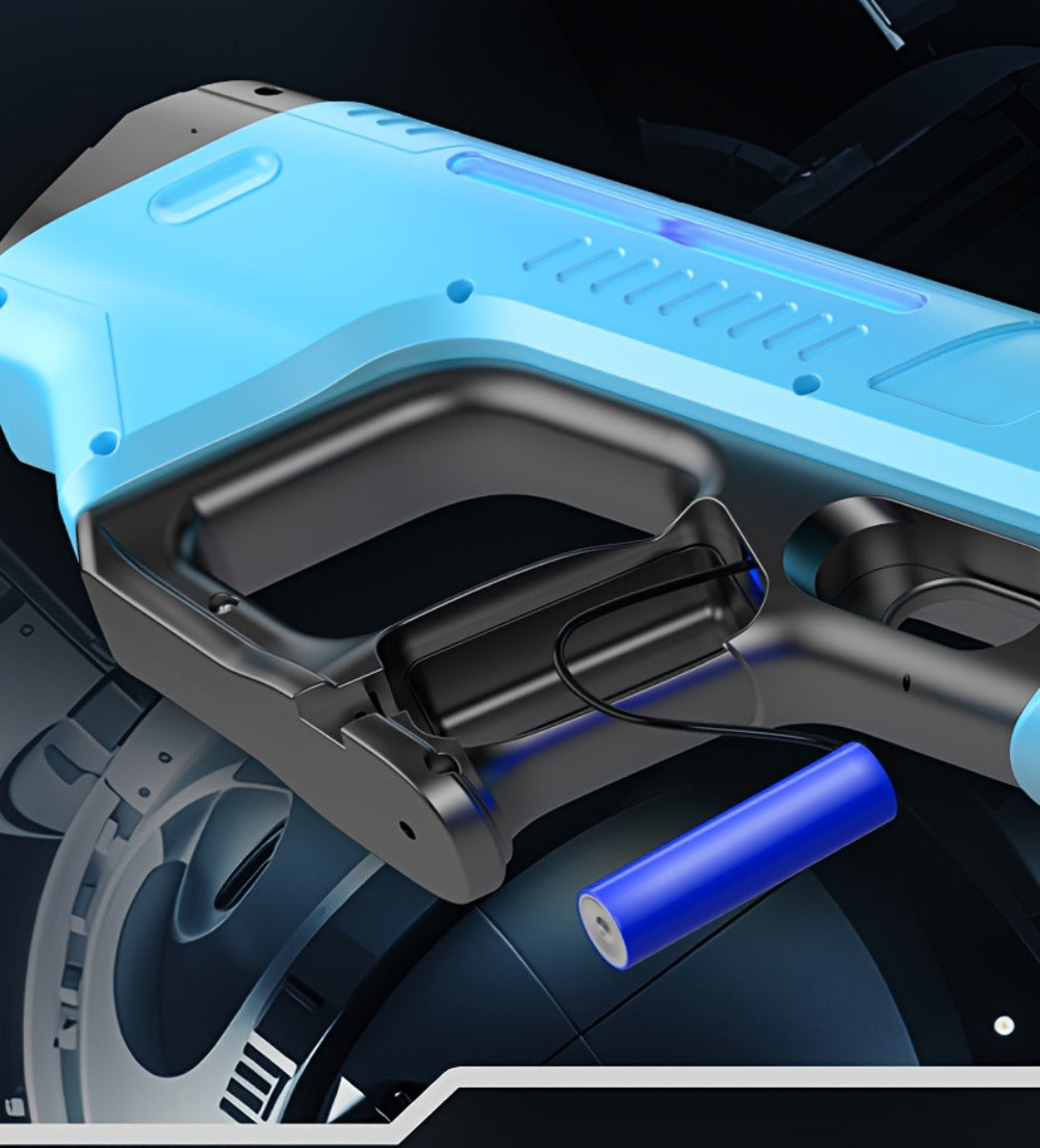 Rechargeable Electric Water Blaster with Pulse Light, Self-Fill Function and Blue, White or Brown Gift Box Options