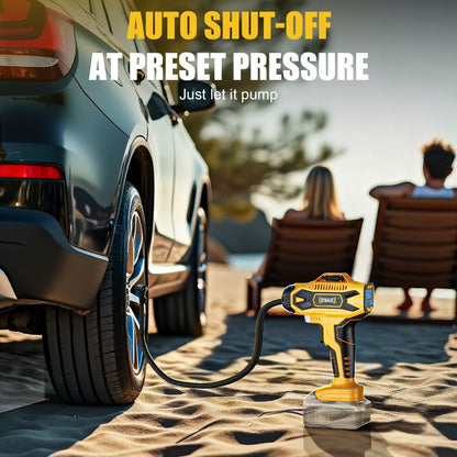 Cordless Tire Inflator 160PSI Portable Air Compressor Compatible with DeWalt 20V / 18V Battery, Digital Pressure Gauge