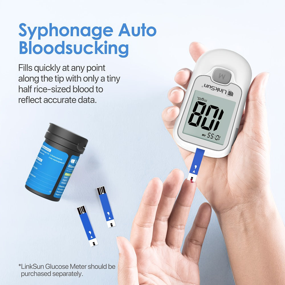 Diabetes Test Strips 100 Count, Compatible with G-425-1, G-425-2, G-425-3 Blood Glucose Monitors
