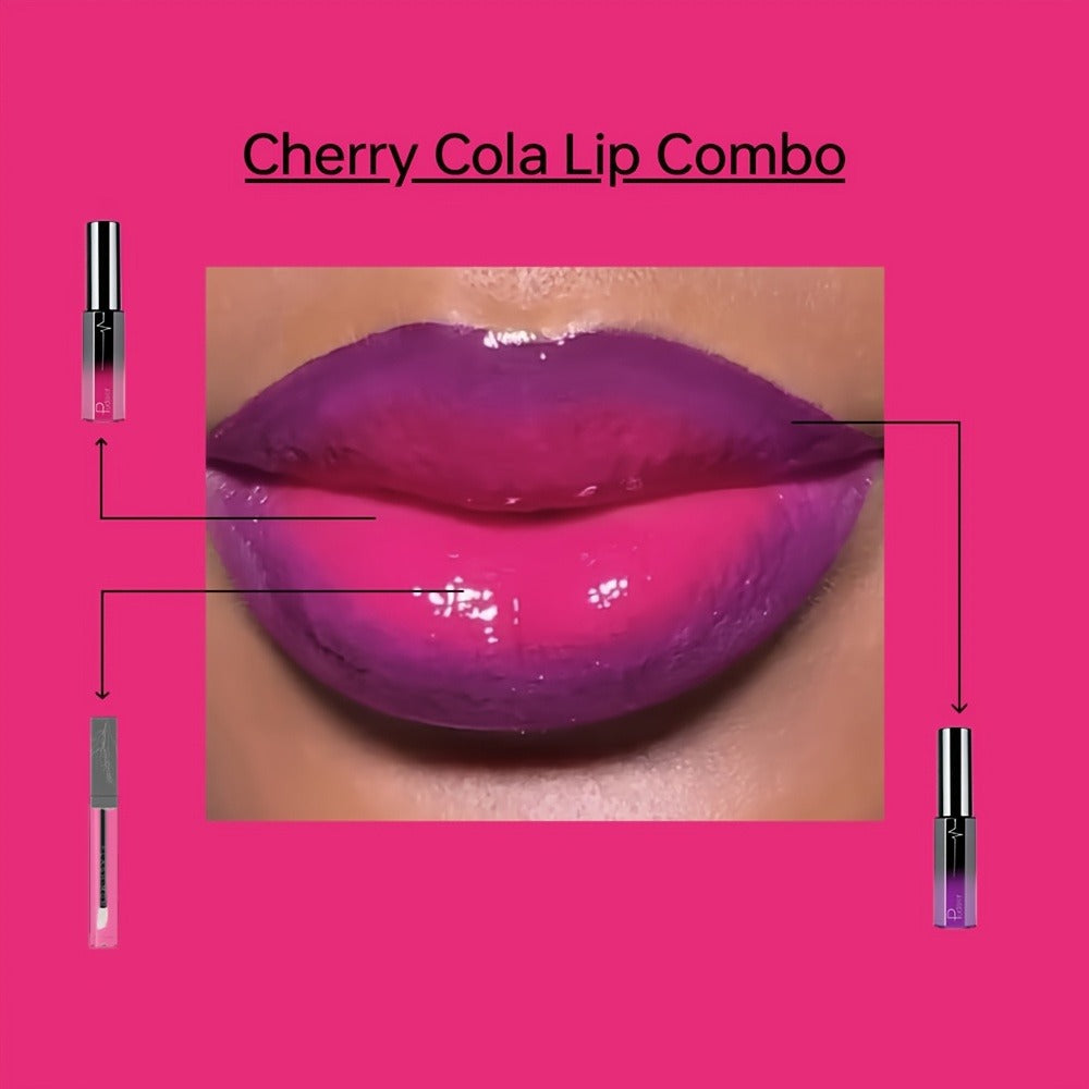 High Pigment Berry Lip Gloss Set 3-Piece – Waterproof Velvet Matte Finish, Non-Stick Cup Long-Lasting Lip Color