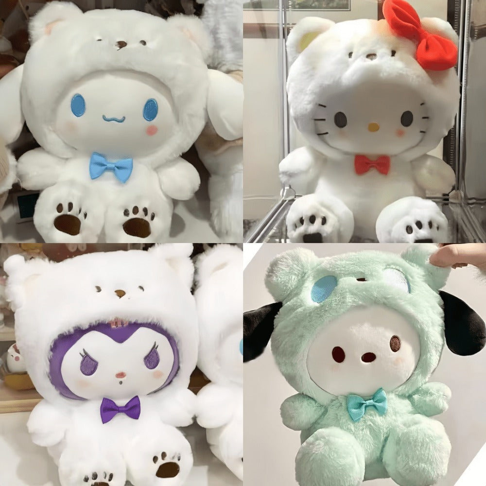 Plush Toy Big-Eared Puppy Character Doll in White, Blue Jade or Pudding Color Styles for Collecting