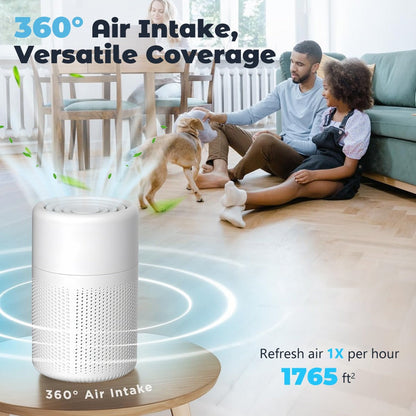 Air Purifier with 3-in-1 HEPA Filter, Air Quality Sensor, Sleep Mode and Single or Two-Piece Options