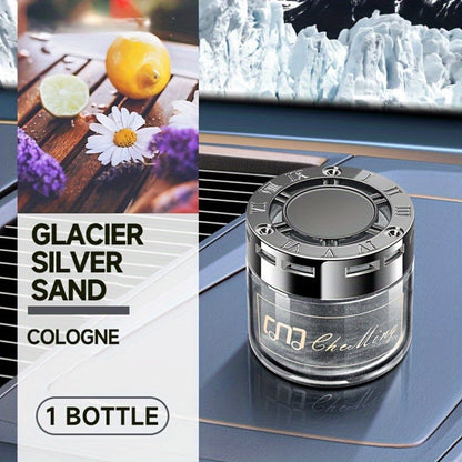 Two-Piece Solid Gel Car Air Freshener Jars with Four Cologne, Blue Bell, Rose and Osmanthus Scent Pairings