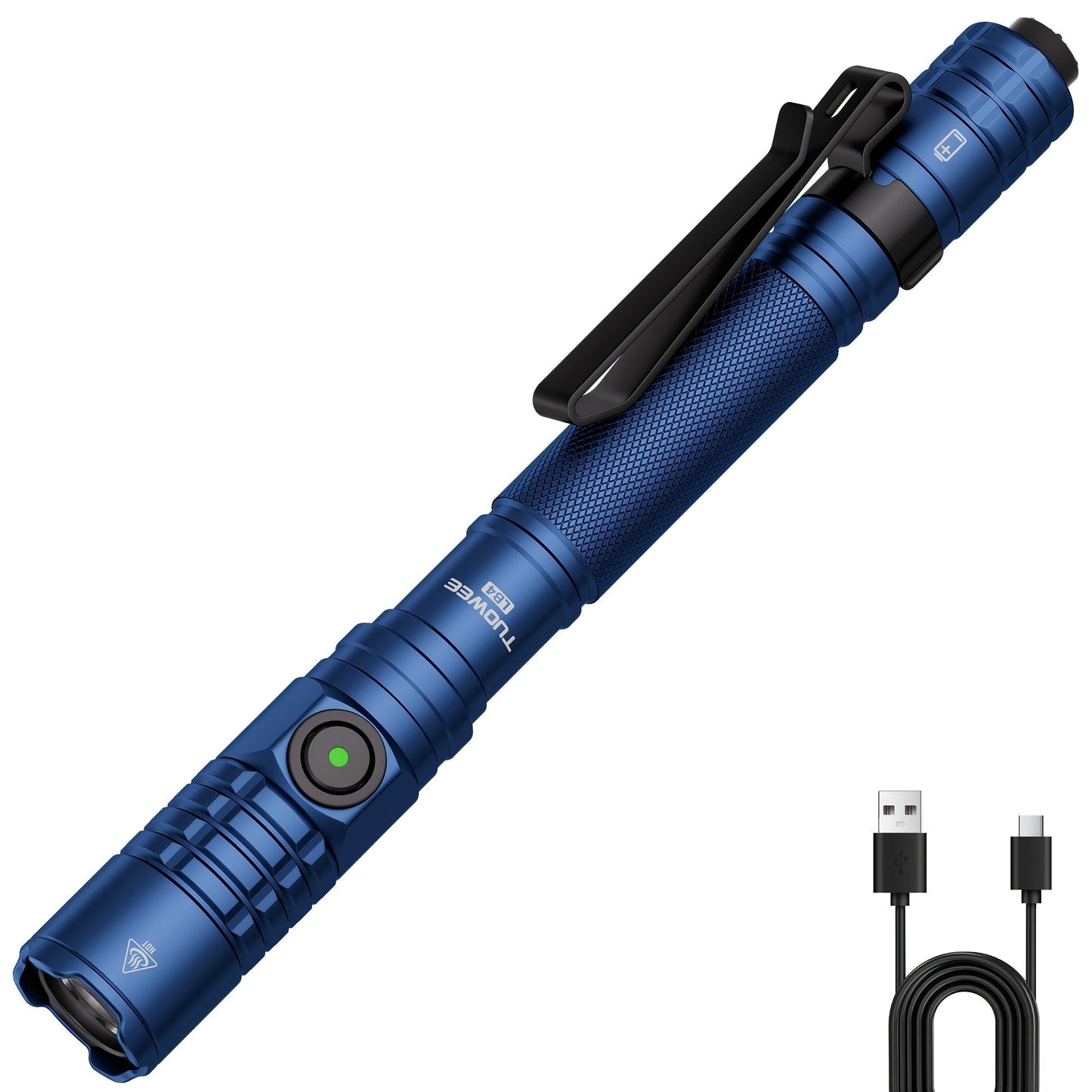 Tactical Penlight 1200 Lumen EDC Flashlight, High-Brightness Torch with Tail Switch Multi-Mode, Slim Pocket Light for Everyday Carry