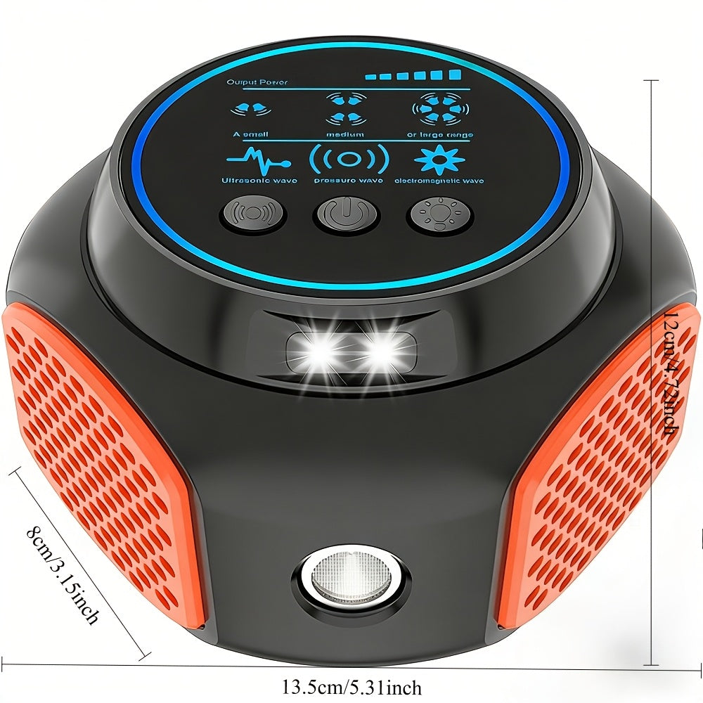 360° Ultrasonic Pest Repeller Indoor Plug-In Mouse Rat with LED Strobe Light & Ultrasound Speaker for Garden, Yard and Pest Management