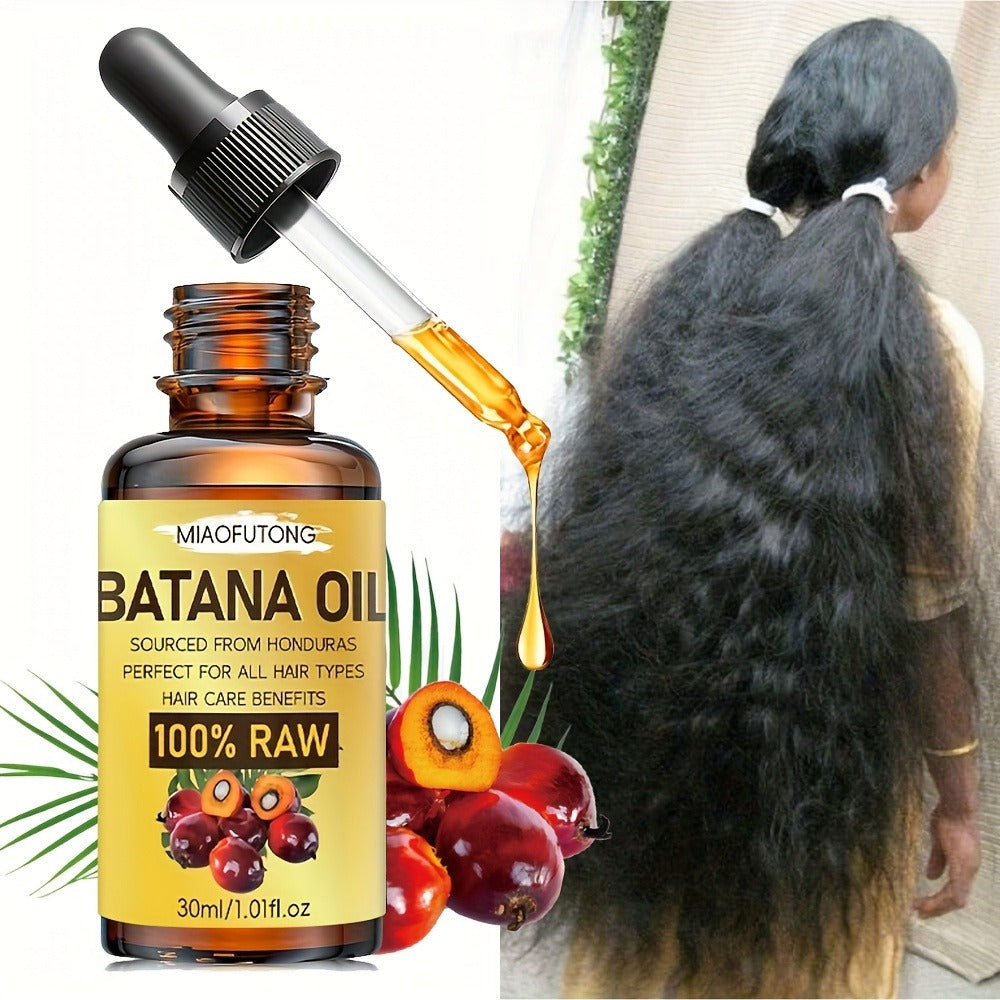 Batana Oil 30ml Cold-Pressed – Multi-Use Hair Growth & Scalp Strengthening Oil for Hair, Eyelashes & Eyebrows | Repairs Damage