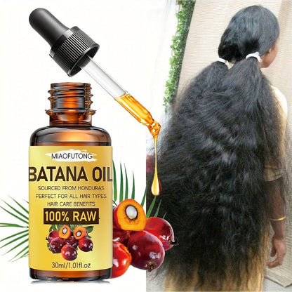 Batana Oil 30ml Cold-Pressed – Multi-Use Hair Growth & Scalp Strengthening Oil for Hair, Eyelashes & Eyebrows | Repairs Damage