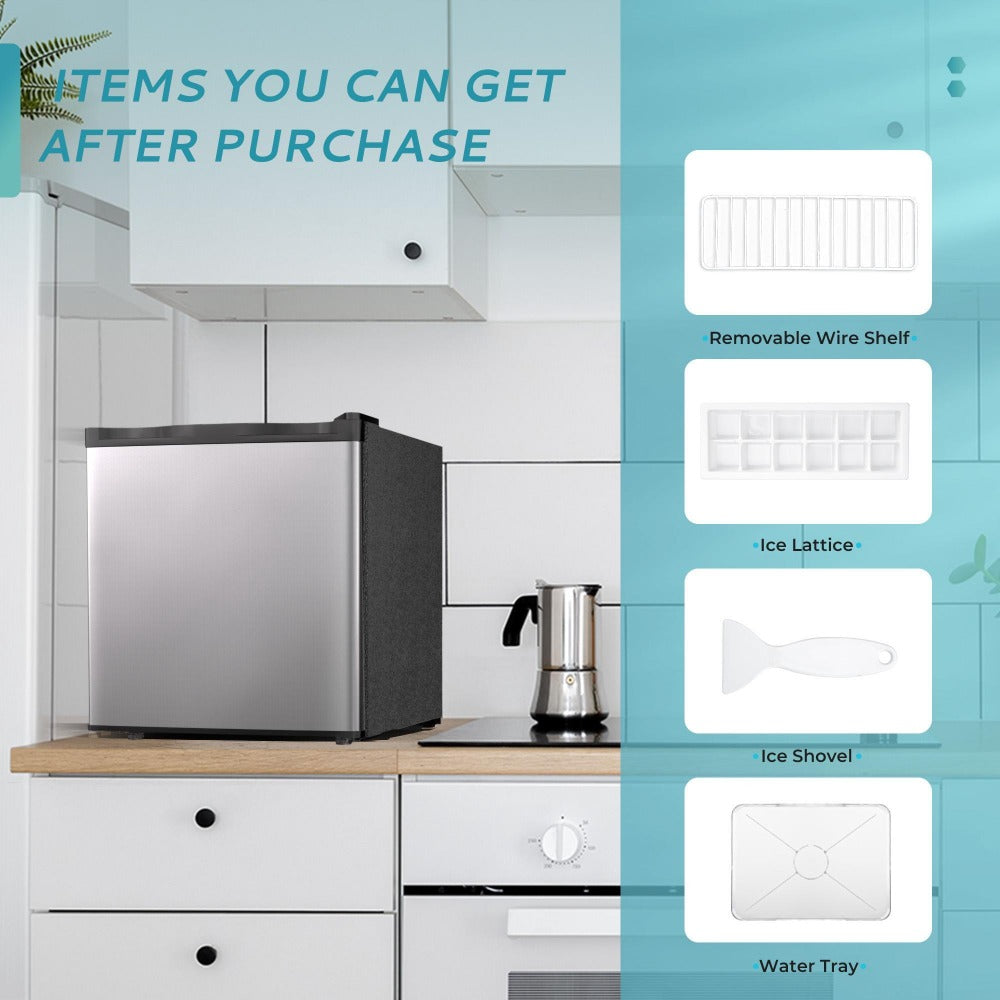 Mini Fridge with Freezer 1.7/3.5 Cu.Ft - Compact Refrigerator with Adjustable Thermostat, Energy Saving