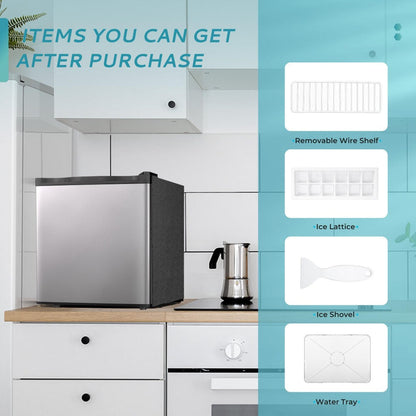 Mini Fridge with Freezer 1.7/3.5 Cu.Ft - Compact Refrigerator with Adjustable Thermostat, Energy Saving