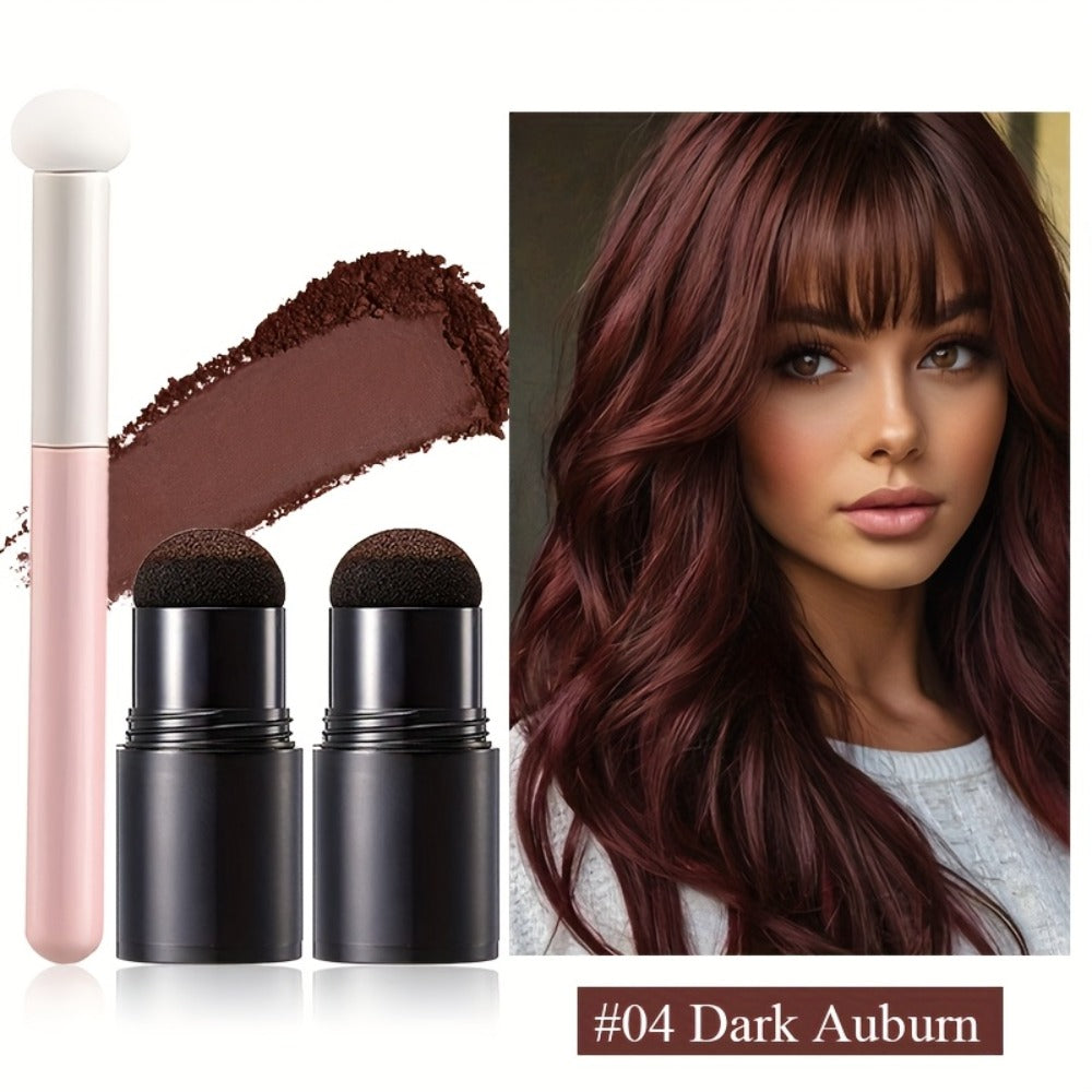Root Touch Up Powder Stick with Brush – Instant Hair Root Concealer & Eyebrow Filler | Concentrated Paste Formula for Targeted Gray Coverage