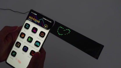 Flexible LED Dot Matrix Display with Remote Control - APP & USB Powered Programmable Scrolling Sign