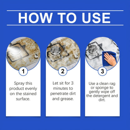 Kitchen Degreaser Spray Bubble Cleaner 237ml for Home Cooking, Dining and Outdoor Meals, with the Listed Configuration