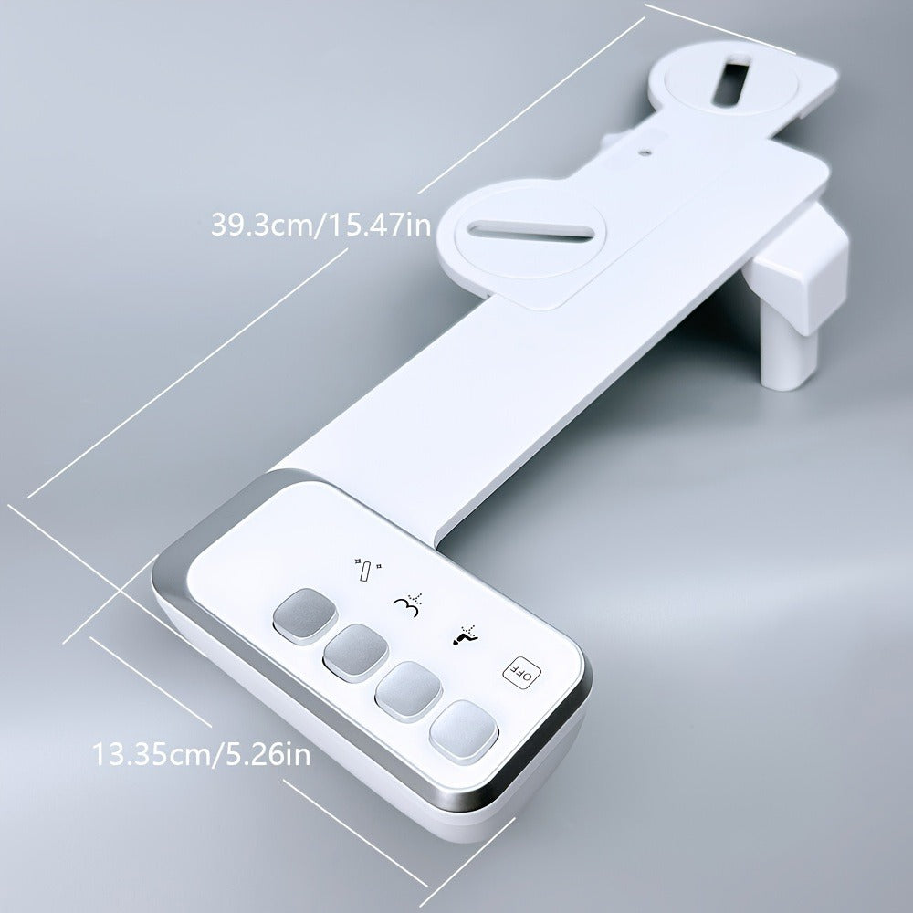 Bidet Toilet Seat Attachment – Non-Electric Mechanical Bidet with Rear Wash, Adjustable Water Pressure, Self-Cleaning Nozzle