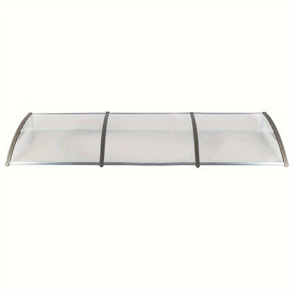 Door Window Awning Canopy 120x38 Inch Polycarbonate Rain Sun UV Snow Shield with Aluminum for Entryways, Bedrooms and Living Spaces