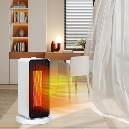Portable PTC Ceramic Electric Space Heater - Fast Heating, Quiet Operation, Thermostat Control, 3 Fan Speed Settings