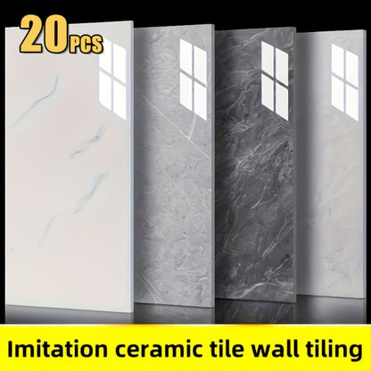 Peel and Stick Wall Panels Marble Pattern Self-Adhesive PVC Wall Tiles Backsplash Stickers for Entryways, Bedrooms and Living Spaces