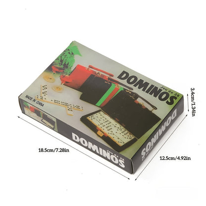 Double 6 Domino Set with Storage Case & Metal Spinner – 28 Tiles Classic Black Domino Game for Adults Kids Family | Premium Packaging 1 or 2