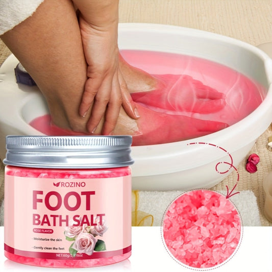 Foot Soak Sea Salt 60g Dry Cracked Heels Hypoallergenic – Moisturizing Mineral Foot Bath Salt 20-Min Relaxing Spa Treatment for Tired Aching