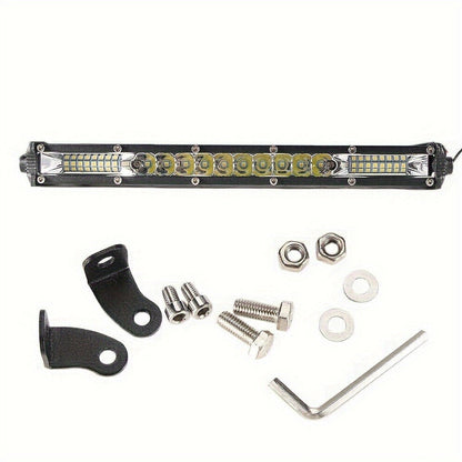 Off-Road LED Light Bar Kit 2x10 Inch Bar + 4x4 Inch Spot Lights – High-Intensity Driving Lights for Jeep Truck SUV Car 4x4 Off-Road