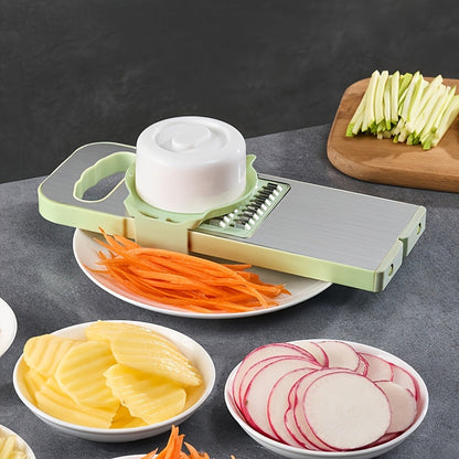 Mandoline Slicer 6-in-1 Vegetable Slicer Set with Interchangeable Blades – Stainless Steel for Home Cooking, Dining and Outdoor Meals