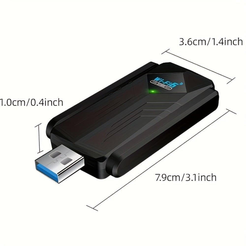 1800Mbps USB WiFi Adapter for PC Desktop Laptop with Dual 5dBi Antennas, 5GHz & 2.4GHz Dual Band Wireless Network Adapter