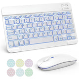 White Luminous Keyboard and Mouse Set