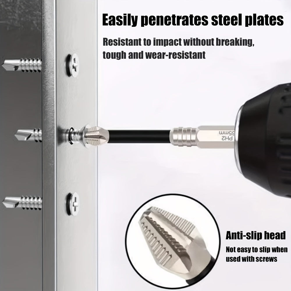 Nanwei K5 Magnetic Driver Bit Set with Hex Shanks, 50-150mm Lengths and 5- to 30-Piece Options