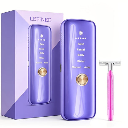IPL Hair Removal Machine 3-in-1 Permanent Hair Removal Device 999900 Flashes | Painless Laser Epilator for Women Men Full Body Face Legs