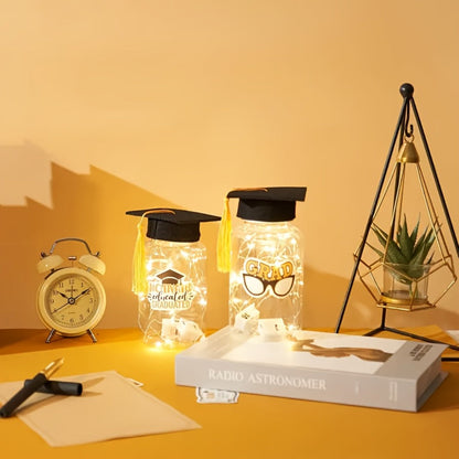 Graduation Gifts Lighted Jars 2026 Set of 8 with Graduation Stickers Party Decorations Mason for Entryways, Bedrooms and Living Spaces