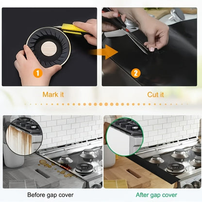 Gas Stove Burner Cover Mat Non-Stick Reusable Stove Top Protector for LG 30-Inch Gas Stove, Oil-Resistant High-Temp Safe
