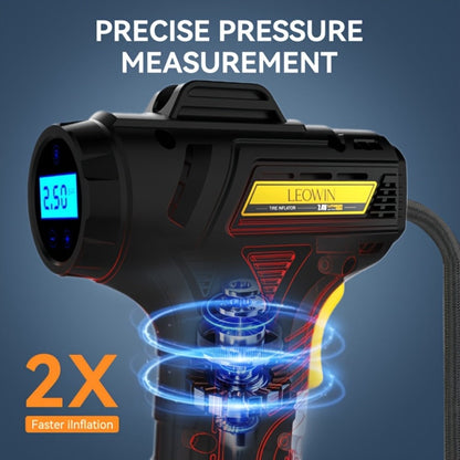Portable Tire Inflator Air Compressor 150 PSI Cordless with Auto-Shutoff Digital Pressure Gauge LED Light Wireless USB Charging for Car