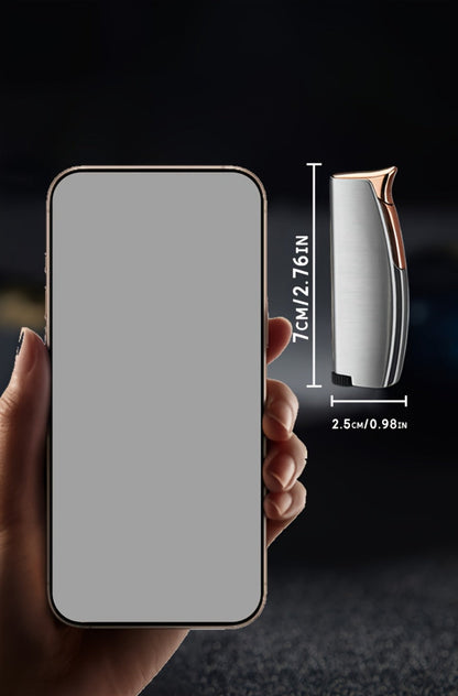 Windproof Lighter 2-Pack, Slim Portable Pocket Lighter with Mirror Finish, Refillable Butane Flame