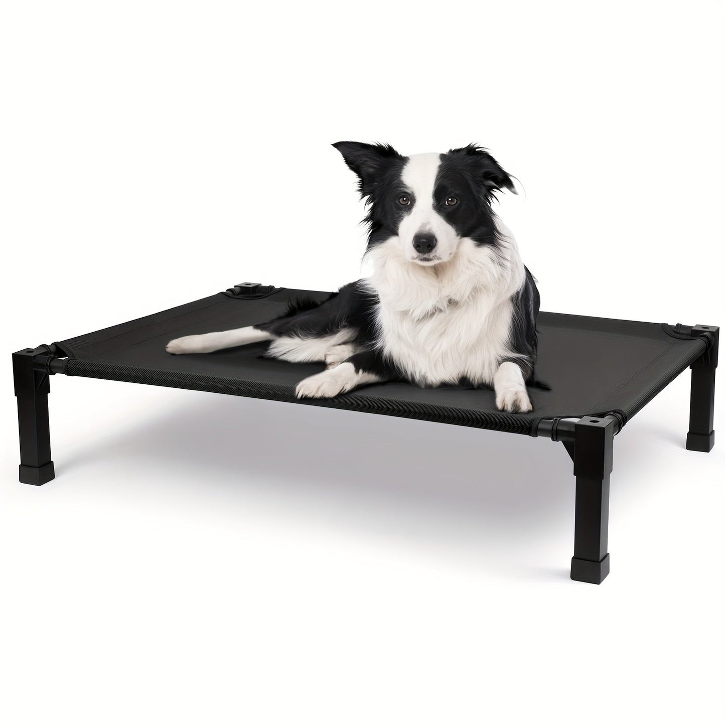 Elevated Pet Cot with Metal Frame, Textilene-Labeled Mesh Deck, Four Sizes and Seven Colors