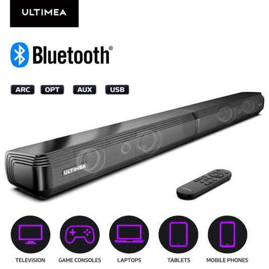ULTIMEA 2.2-Channel 31.9-Inch Detachable TV Soundbar with ARC, Optical, AUX and USB Inputs