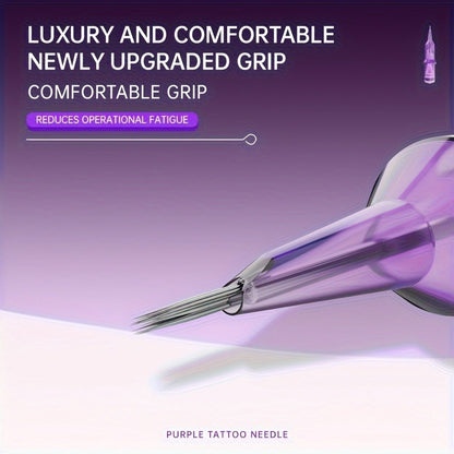 Tattoo Cartridge Needles 30 50pcs Purple RL RS RM M1 Mixed Sizes - Tuffking Disposable for Temporary Body Art, Festivals and Costumes