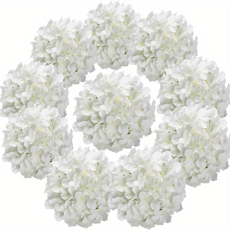 Artificial Hydrangea Flowers with Stems 60 Pack – Fake Hydrangea Flower Heads for Wedding Centerpieces, Bouquets, DIY Home Decor
