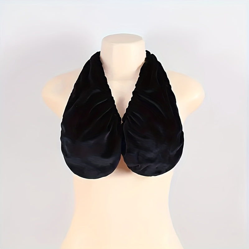 Towel Bra Wrap Double-Sided Coral Fleece 450GSM Strapless Hanging Neck Chest Wrap for Beach for Entryways, Bedrooms and Living Spaces