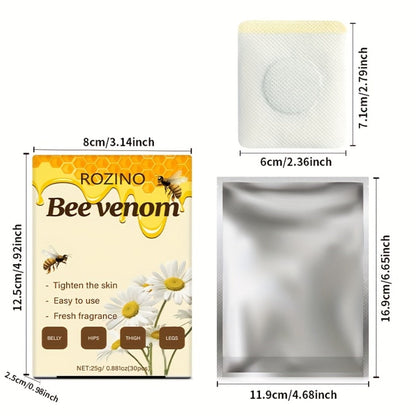 Bee Venom Navel Patches 30pcs – Natural Botanical Belly Button Patches for Body Wellness, Detox & Self Care, Long-Lasting Adhesion