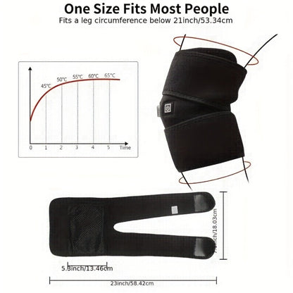 Knee Massager with Heat, 3-Level Heating Pad for Knee Pain, Joint & Warmth, Anti-Slip Breathable Knee Brace for Men & Women