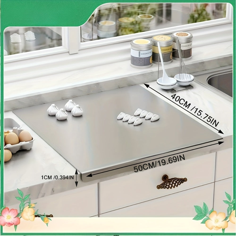 Chopping Boards for Kitchen, Stainless Steel Cutting Board – 304 Grade Butcher Block Rolling Board, Large Kitchen Chopping Board for Meat