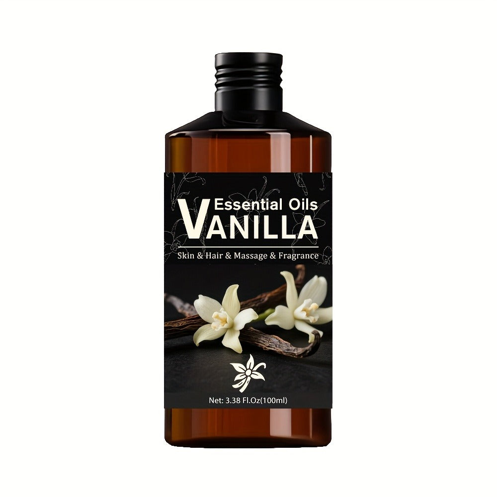 Aromatherapy Oil Vanilla Blend with Castor, Jojoba, Glycerin and Plant Extract in 100ml Bottle