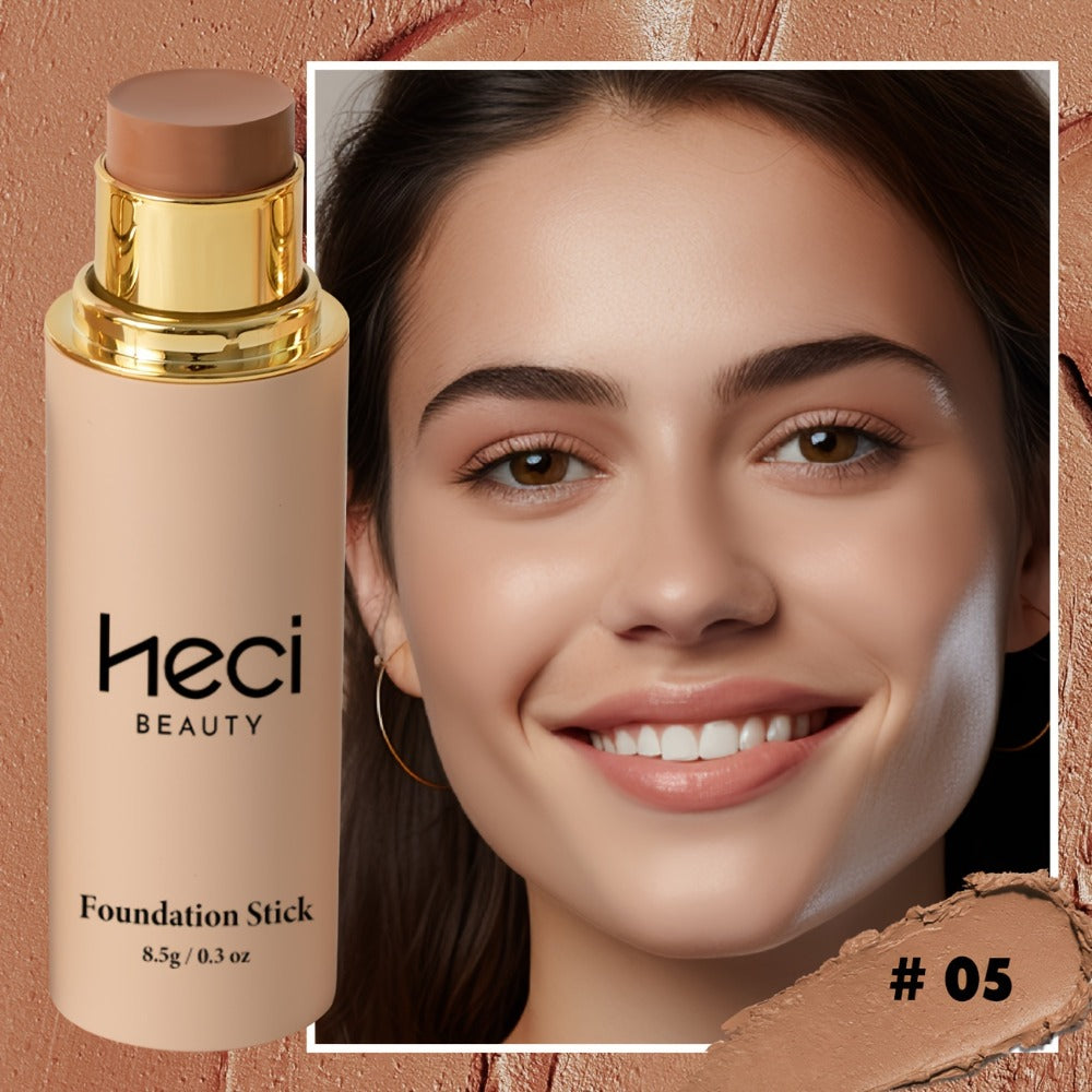 CC Cream Foundation Stick 2-Pack – Full Coverage Concealer, Waterproof Long-Lasting Natural Matte Finish, Lightweight Moisturizing Formula
