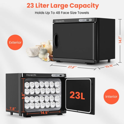 Hot Towel Warmer Cabinet 23L Holds 72 Towels Heats to 158-176°F in 10-15 Min, Professional Salon & Spa