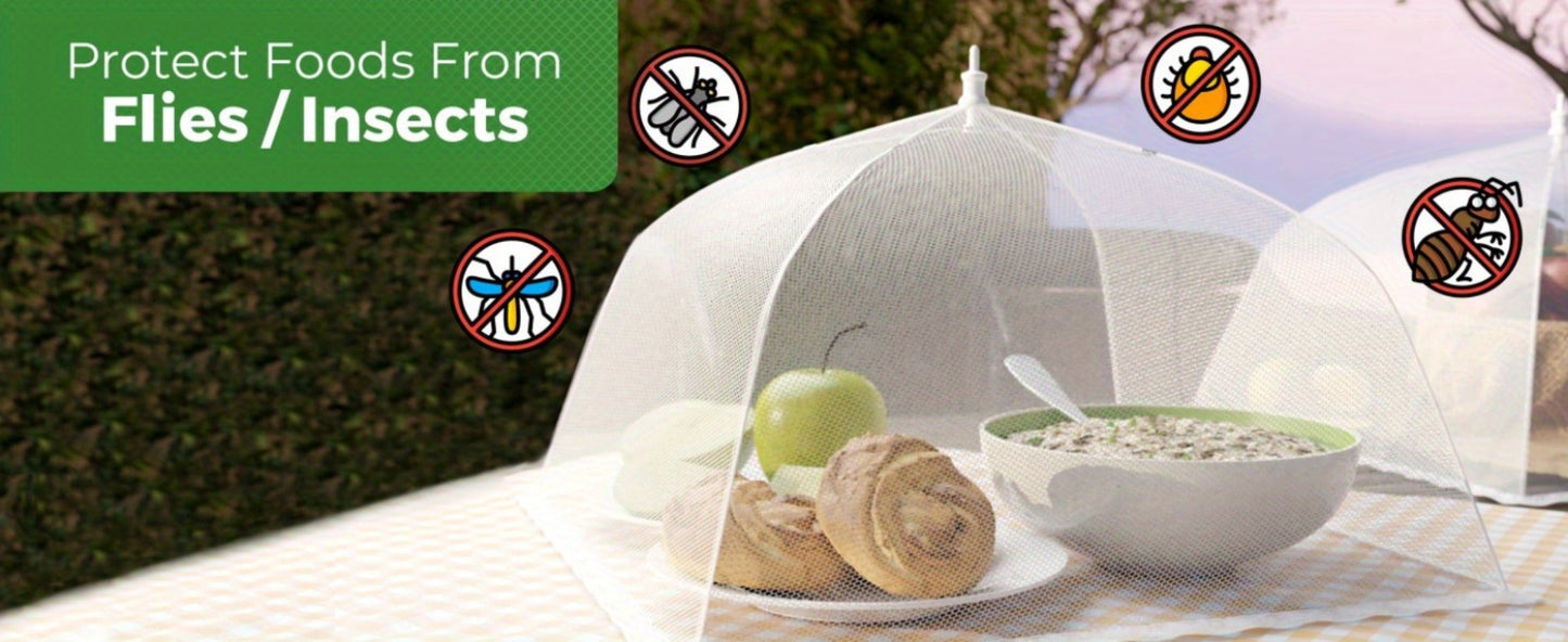 Pop-Up Mesh Food Covers for Outdoor Use – Large Collapsible Tent Covers for Picnic, BBQ, Buffet & Gatherings (3pcs / 9pcs)