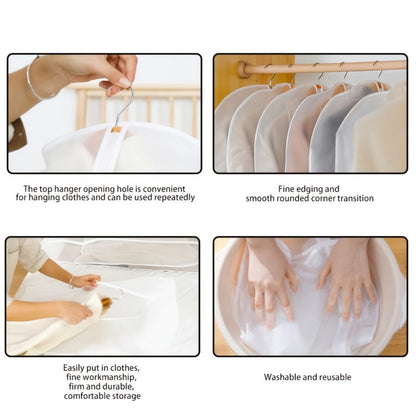 Garment Bags 10 Pack Waterproof Transparent – Hanging Clothes Storage Bags with Full Zipper for Wardrobe, Travel & Closet Organization